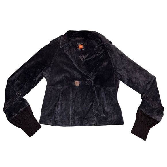 Hugo Boss Women’s Black Pigskin Leather Jacket Size 6 - Picture 1 of 12